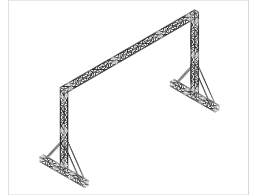 Light Weight 7.5kg/m Stable Goal Post Truss For Hanging Screen And Speaker